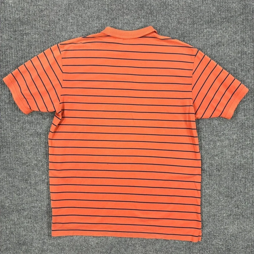 Jos. A. Bank Travelers Collection Mens Polo Shirt XL Orange Striped Short Sleeve
